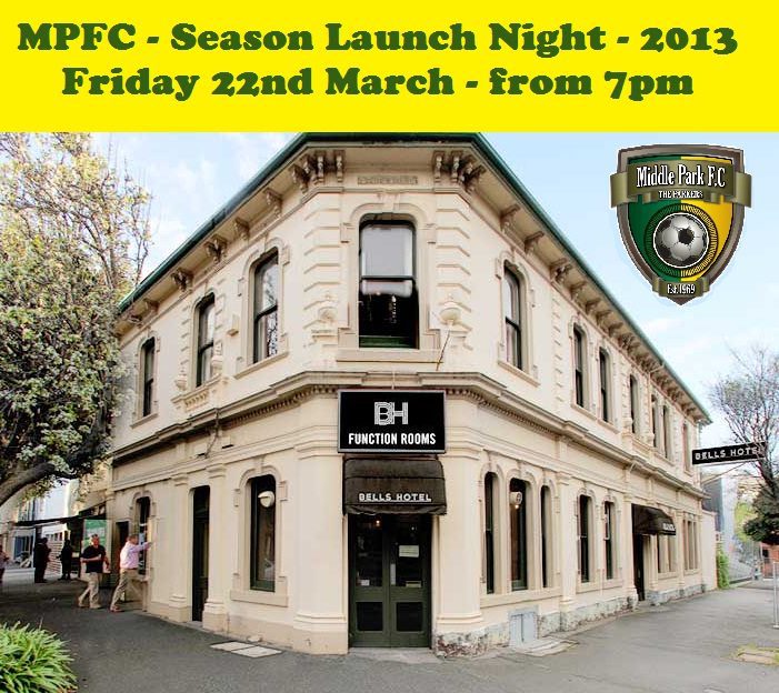 Middle Park Football Club – Season Launch Night 2013 Friday 22nd March